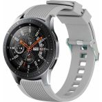 MobaxAksesuar samsung Galaxy Watch Gear S2 / 3 41MM Kordon Çizgili Silikon Kordon Gri - Glx Gear S2