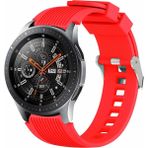 MobaxAksesuar samsung Galaxy Watch Gear S2 / 3 41MM Kordon Çizgili Silikon Kordon Kırmızı - Glx Gear S2
