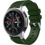 MobaxAksesuar samsung Galaxy Watch Gear S2 / 3 41MM Kordon Çizgili Silikon Kordon Koyu Yeşil - Glx Gear S2