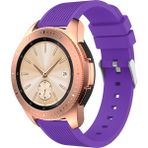 MobaxAksesuar samsung Galaxy Watch Gear S2 / 3 41MM Kordon Çizgili Silikon Kordon Mor - Glx Gear S2