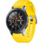 MobaxAksesuar samsung Galaxy Watch Gear S2 / 3 41MM Kordon Çizgili Silikon Kordon Sarı - Glx Gear S2