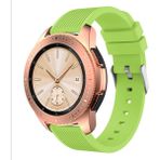 MobaxAksesuar samsung Galaxy Watch Gear S2 / 3 41MM Kordon Çizgili Silikon Kordon Yeşil - Glx Gear S2