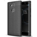 MobaxAksesuar Sony Xperia L2 Kılıf Deri Tarzı Niss Silikon Case - Siyah