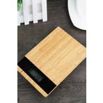 Mobee Crown 5 Kg Mutfak Tartısı Lcd Ekranlı Dijital Hasas Terazisi Pilli Bambu Görünümlü 1410