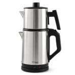 MOBEE Crwn 1500W Paslanmaz Çelik Otomatik Çay Makinesi 1.8L + 0.8L Çelik Demlikli Kablosuz Çaycı