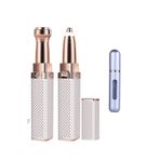 Mobee Luxury 2 Başlıklı Şarjlı Işıklı Kaş Bıyık Alma Vücut Kadın Tüy Epilasyon Aleti Ve Mini Parfüm Şişesi