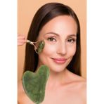 Mobee Yeşim Face Jade Roller ve Yeşim Kalp Gua Sha Masaj Taşı Yüz Masaj Seti
