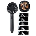 Mobee Yüksek Basınçlı Su Tasarruflu Turbo Fan Siyah 4 Modlu Filtreli Duş Başlığı