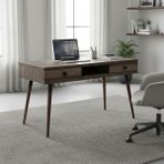 Mobenta Modest Desk | Masif Çalşıma & Laptop Masası, 2 Çekmece 1 Bölme - 120 Cm, Cv - 120x60x78 - Ceviz