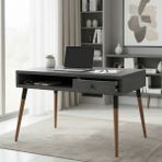 Mobenta Neo Desk | Masif Çalışma Masası, 1 Çekmece ve 1 Laptop Bölmesi - 120 Cm, An - 120x60x78 - Antrasit - Çam