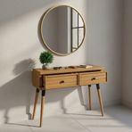 Mobenta Stria Entry: Modern Masif Dresuar 2 Çekmeceli Antre Konsolu - 120x31.5 TK