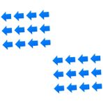 Mobestech 24adet Kendinden Yapışkanlı Uyarı İşareti Sticker Şeritleri Mavi Oklar Zemin Ve Duvar Kullanımı Için Sosyal Mesafe Kuralları Için Uygun