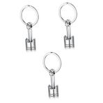 Mobestech 3 Parça pistonlu anahtarlık araba anahtarlığı Motor piston anahtarlık araba anahtarlık Araç anahtarlık Silver