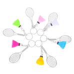 Mobestech 6 Adet Badminton Raketi Anahtarlık: Minyatür Spor Anahtarlıkları Metal Top Kolye Askılı Takılar Sırt Çantaları El Çantaları Ve Parti Dekorasyonları İçin
