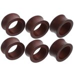 Mobestech 6pcs Vintage Ahşap Peçete Yüzükleri Doğal Ahşap Peçete Sahipleri Tatil Masa Ayarları Çiftçi Ziyafetleri Özel Etkinlikler
