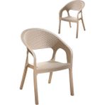 Mobetto 2 Adet Garden Cappucino Sandalye / Balkon-Bahçe-Teras - 1