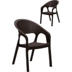 Mobetto 2 Adet Garden Kahve Sandalye / Balkon-Bahçe-Teras - Renkli