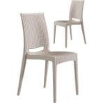 Mobetto 2 Adet Rattan Cappucino Sandalye / Balkon-Bahçe-Teras - Renkli