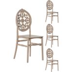 Mobetto 4 Adet Venüs Cappucino Sandalye Ergonomik Tasarım ve Dayanıklı Plastik Malzeme ile