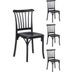 Mobetto 4 Adet Violet Siyah Sandalye / Balkon-Bahçe-Mutfak