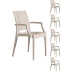 Mobetto 6 Adet Rattan Lüx Cappucino Sandalye / Balkon-Bahçe-Teras