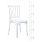 Mobetto 6 Adet Violet Beyaz Sandalye / Balkon-Bahçe-Mutfak
