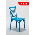 MOBETTO 6 Adet Violet Mavi Sandalye/Balkon-Bahçe-Mutfak