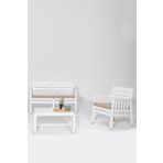 Mobetto Lara / 2 1 S Bahçe Takımı Balkon - Bahçe - Teras Mobilyası / Beyaz