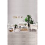 Mobetto Lara Beyaz 2+1+1+ Balkon Bahçe Oturma Grubu Modern Tasarım ve Konforlu Kullanım Özellikleriyle