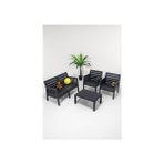 Mobetto Lara Mindersiz / 2 1 1 S Bahçe Takımı Balkon - Bahçe - Teras Mobilyası / Antrasit - Renkli