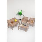 Mobetto Lara Mindersiz / 2 1 1 S Bahçe Takımı Balkon - Bahçe - Teras Mobilyası / Cappucino - Renkli