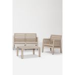 MOBETTO Lara Mindersiz / 2 1 S Bahçe Takımı Balkon - Bahçe - Teras Mobilyası / Cappucino