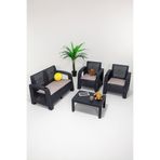 MOBETTO Olimpos 2+1+1+S Balkon&Teras Bahçe Mobilyası/Antrasit