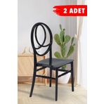 MOBETTO Phoenix 2 Adet Mutfak Sandalye - Siyah