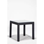Mobetto Rattan 80X80 Camlı Antrasit Masa – Bahçe&balkon&teras - Renkli