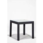 MOBETTO Rattan 80x80 Camlı Antrasit Masa - Bahçe&balkon&teras