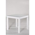 Mobetto Rattan 80X80 Camlı Beyaz Masa – Bahçe&balkon&teras - Renkli