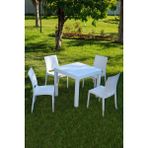Mobetto Rattan Masa Takımı – Beyaz - Renkli