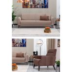 Mobetto Rio 3+1 Salon&oturma Odası Koltuk Takımı - Krem&kahve