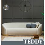 Mobetto Teddy Üçlü Koltuk - Krem