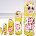 Mobgift 5’Li Matruşka Bebek Ahşap