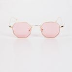 Mobgift Altıgen Unisex Güneş Gözlüğü (Pembe)