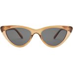 Mobgift Cat Eye Retro Güneş Gözlüğü (Şeffaf Konyak)