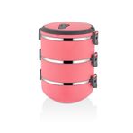 Mobgift Freshbox 3 Katlı Sefer Tası Yemek Termosu (Pembe)