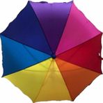 Mobgift Gökkuşağı Baston Çocuk Şemsiyesi (Rengarenk)