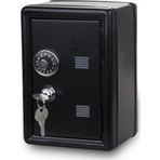 Mobgift Kasa Şeklinde Metal Kilitli Kumbara Siyah