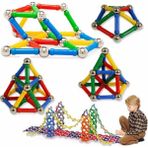 Mobgift Manyetik Mıknatıslı Zeka Geliştirici Eğitici LEGO 148 Parça - 4 Adet - Renkli
