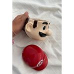MOBGİFT Mobgift Super Mario 3D Tasarım Şapka Kapaklı Kupa Bardak