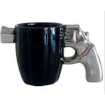 Mobgift Tabancalı Tasarımlı Kupa Gümüş - SERAMİK - Renkli