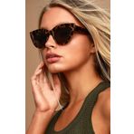 Mobgift Yuvarlak Cat Eye Model Güneş Gözlüğü Leopar